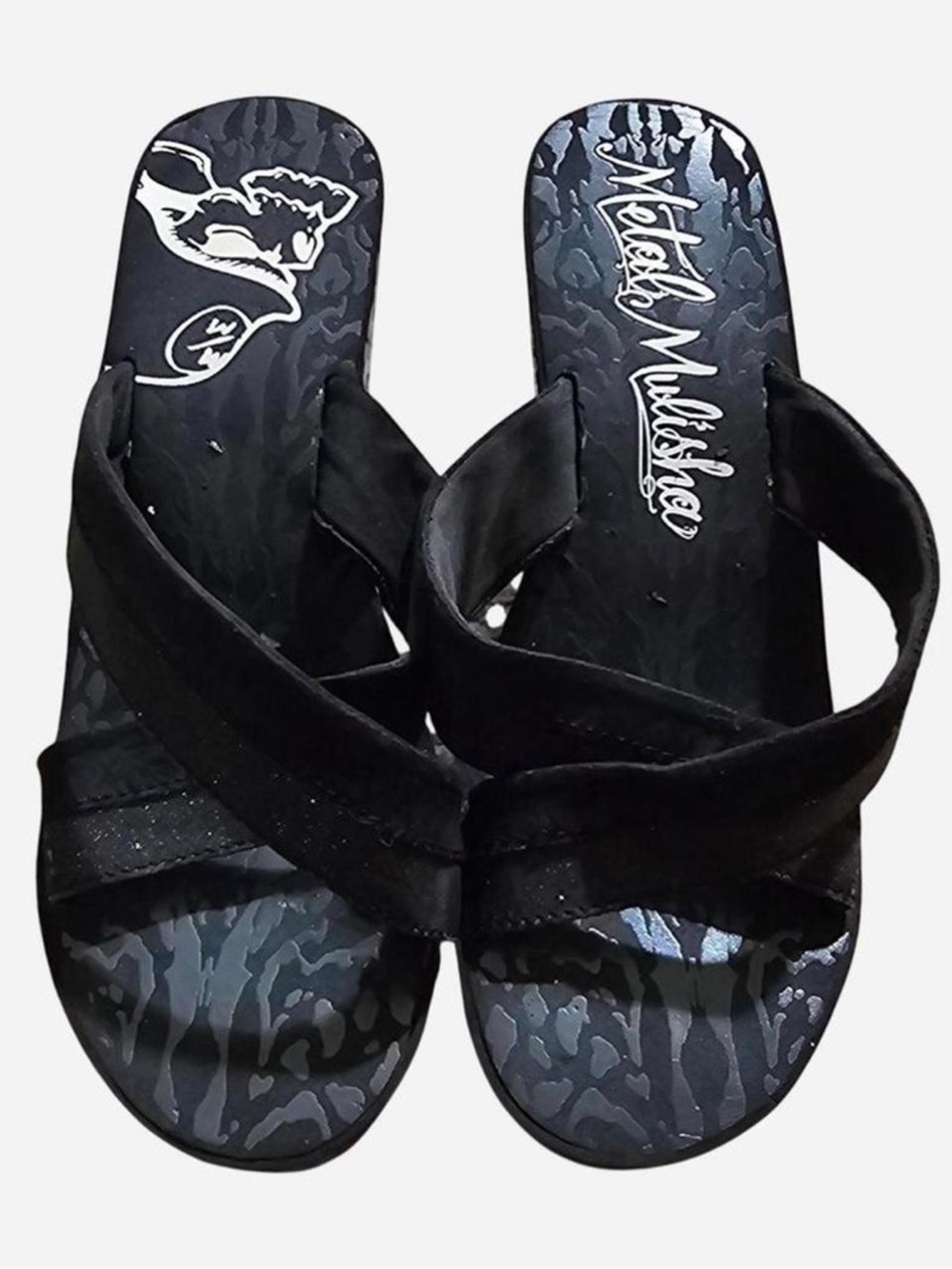 Y2k grunge goth rare 2000s Metal Mulisha pump sandals